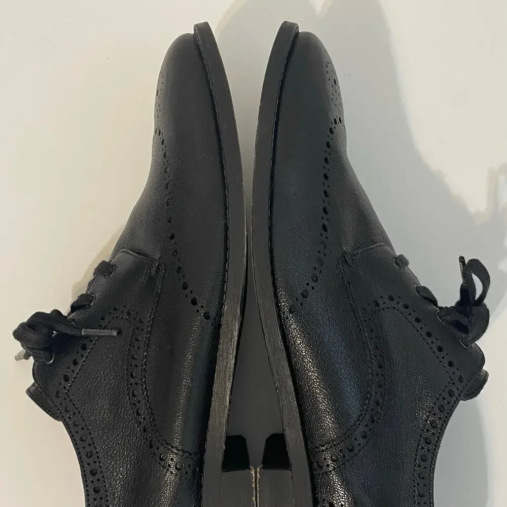 Cole Haan Men's Black Grand 360 Feather Craft Wingtip Oxford Shoes Size 13M